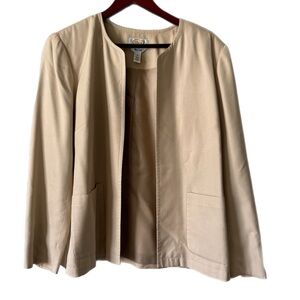 TALBOTS PETITES 100% Silk Blazer Jacket Topper Sz 12 Petite